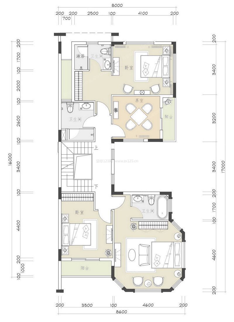 小洋樓戶型圖大全農村自建房戶型圖