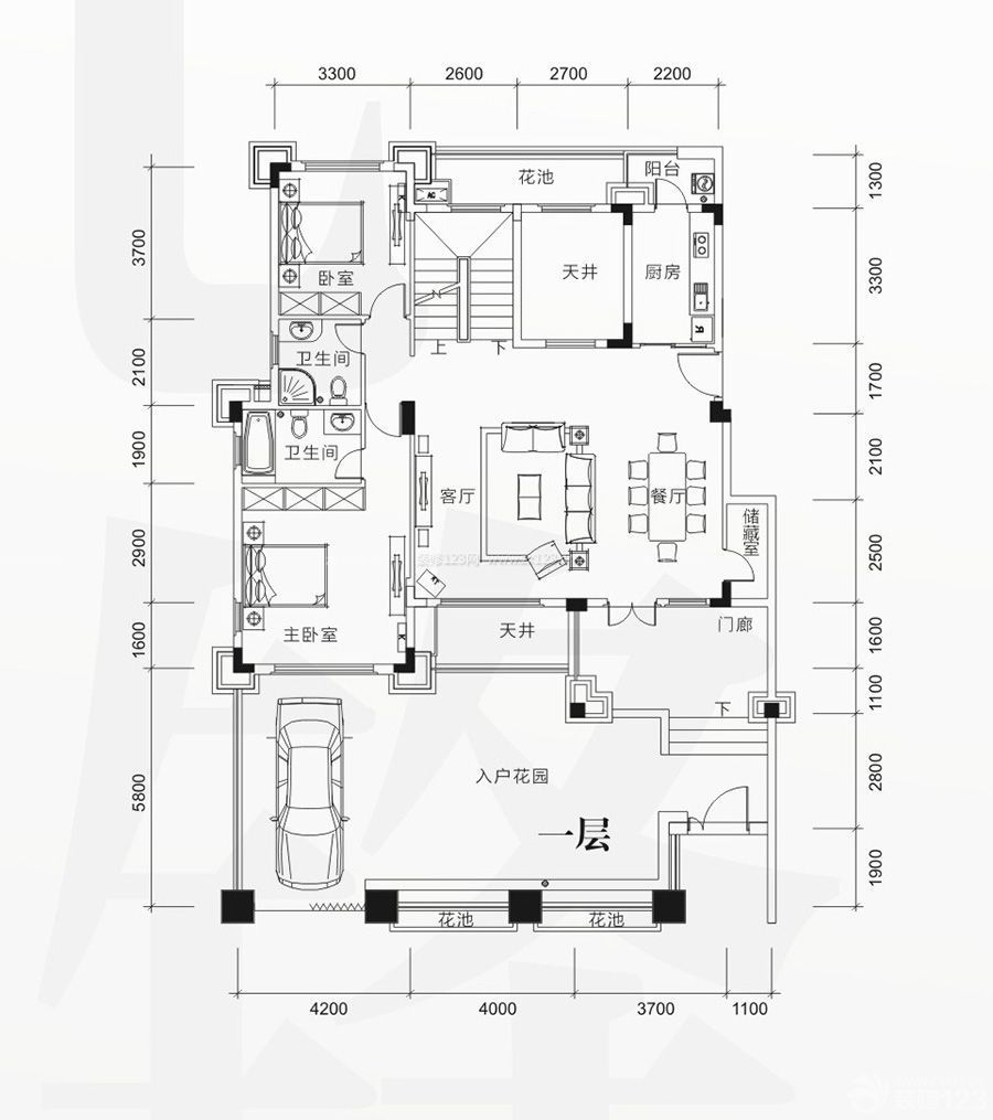 小洋樓戶型圖大全 入戶花園設(shè)計樣板 