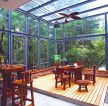 中式玻璃露台阳光房装修设计效果图大全欣赏