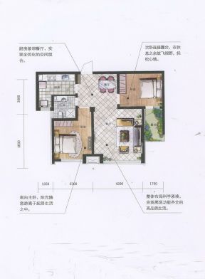 東南亞風格二室二廳戶型圖設計大全