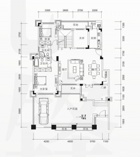 小洋楼户型图大全 入户花园设计样板 