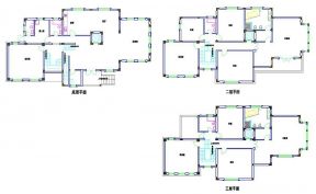 小洋樓戶型圖大全三層別墅戶型圖