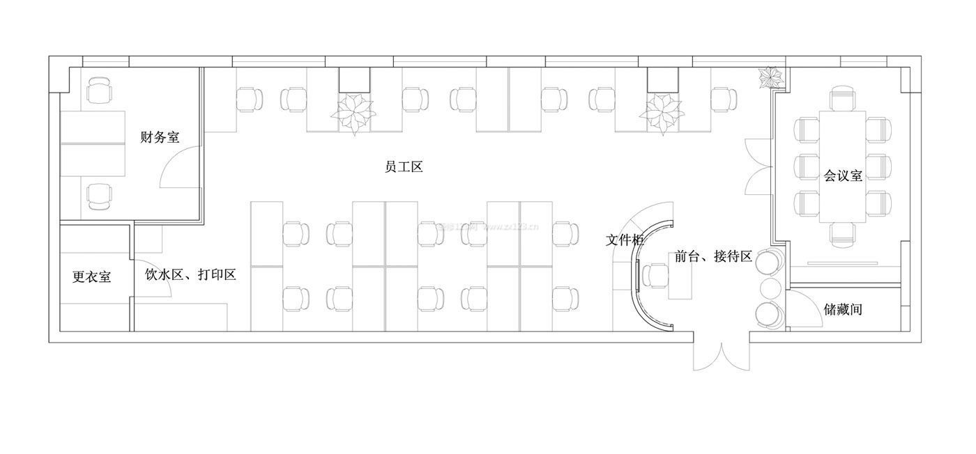 現(xiàn)代辦公室設(shè)計(jì)布局圖