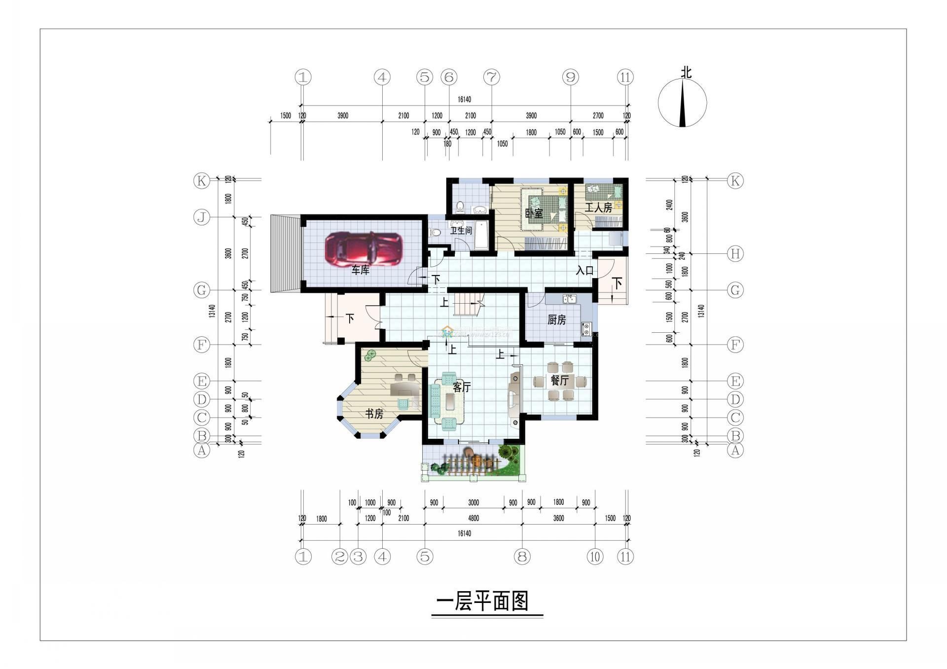 農村漂亮小戶型別墅戶型圖