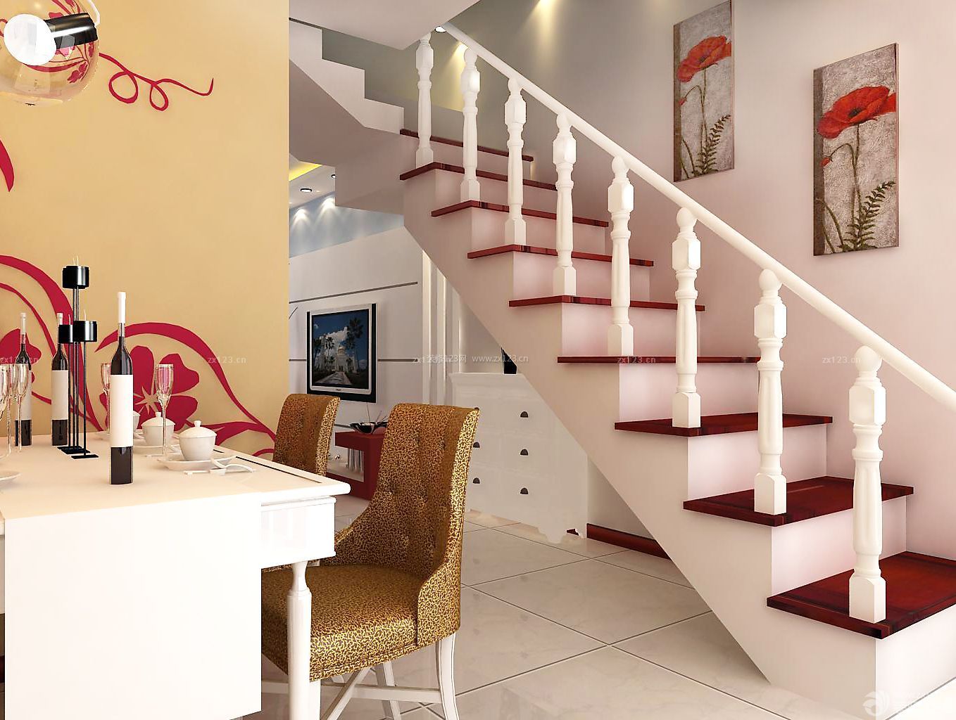 现代风格房屋楼梯设计效果图