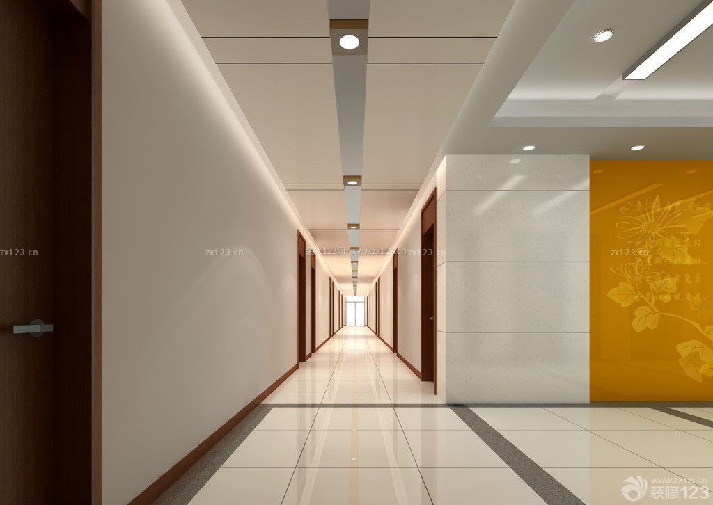 办公大楼走廊装修效果图