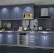 经典整体厨房蓝色橱柜设计案例图 