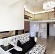 现代风格60平米黑色搭配客厅装修设计欣赏