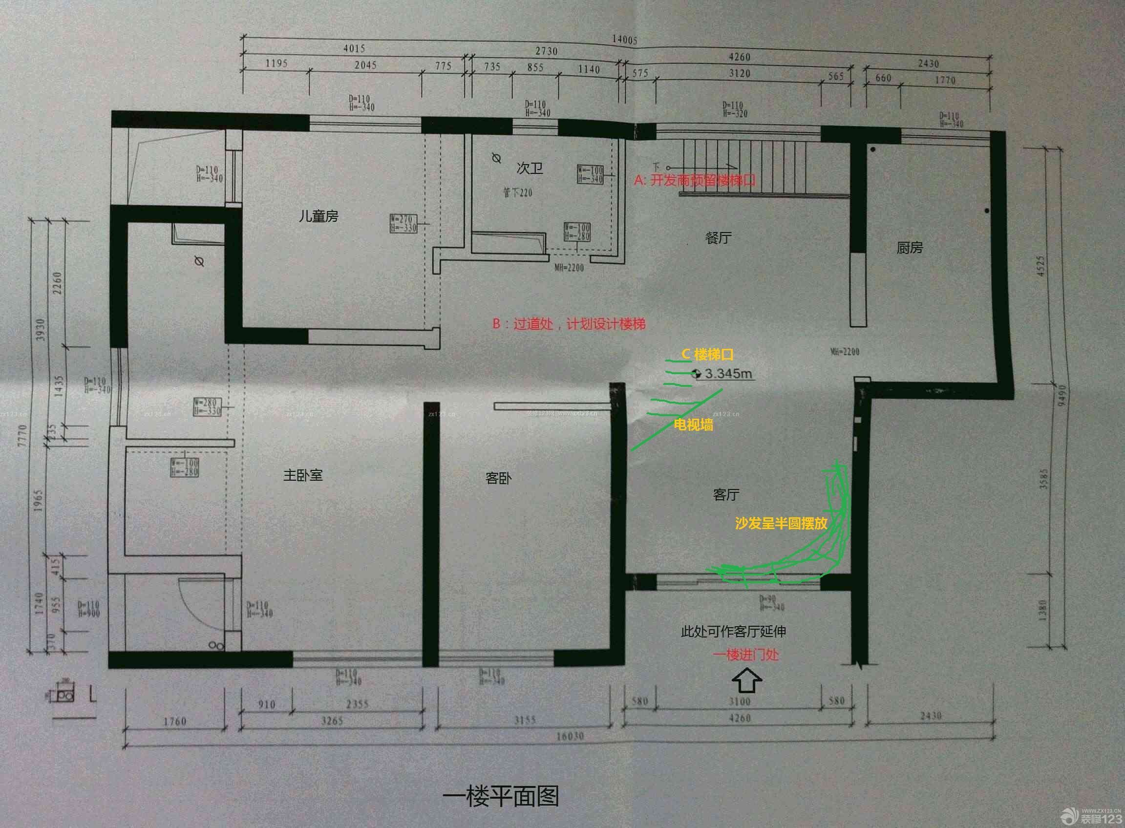 小戶型復(fù)式樓梯平面設(shè)計(jì)圖