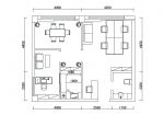 60平米小戶型平面圖一室一廳設計樣板