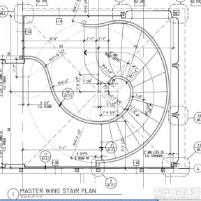 旋轉(zhuǎn)樓梯設(shè)計(jì)平面圖