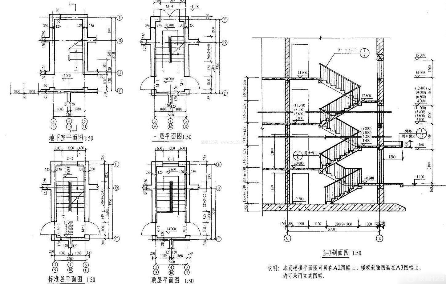 大型商場旋轉樓梯平面圖