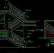 别墅CAD旋转楼梯平面图