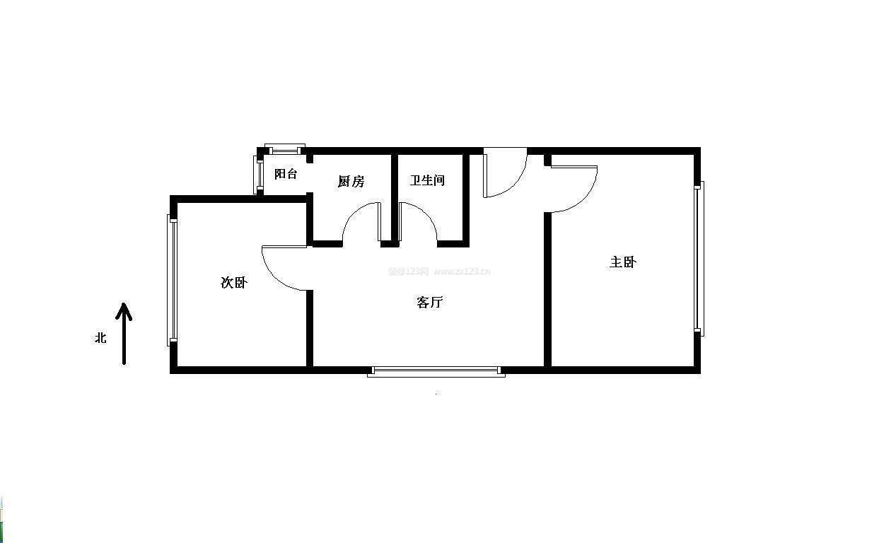 農(nóng)村二室一廳戶型圖大臥室設(shè)計(jì)