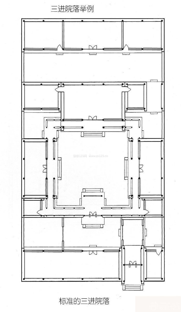 老式四合院平面图