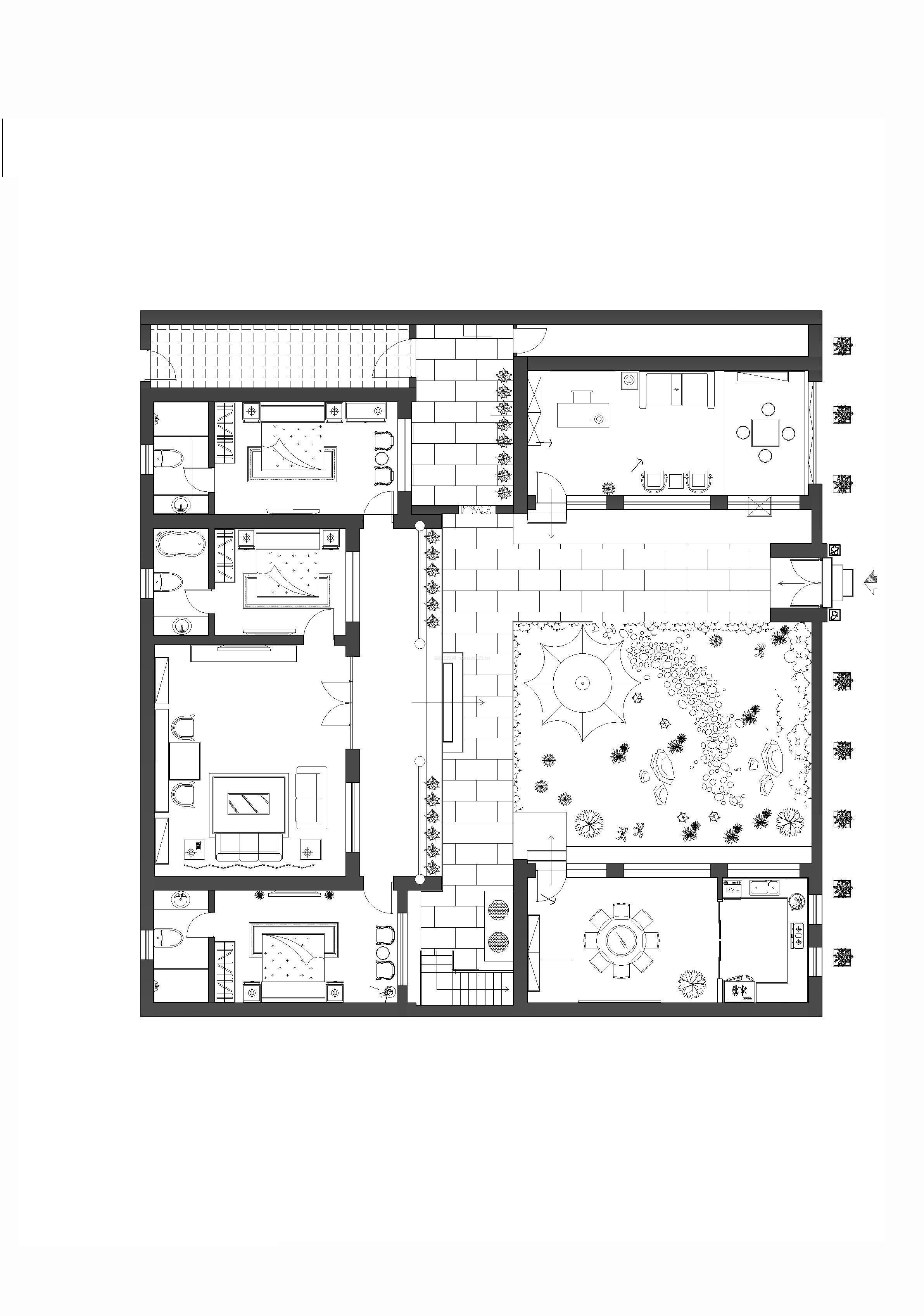 四合院設(shè)計(jì)平面圖