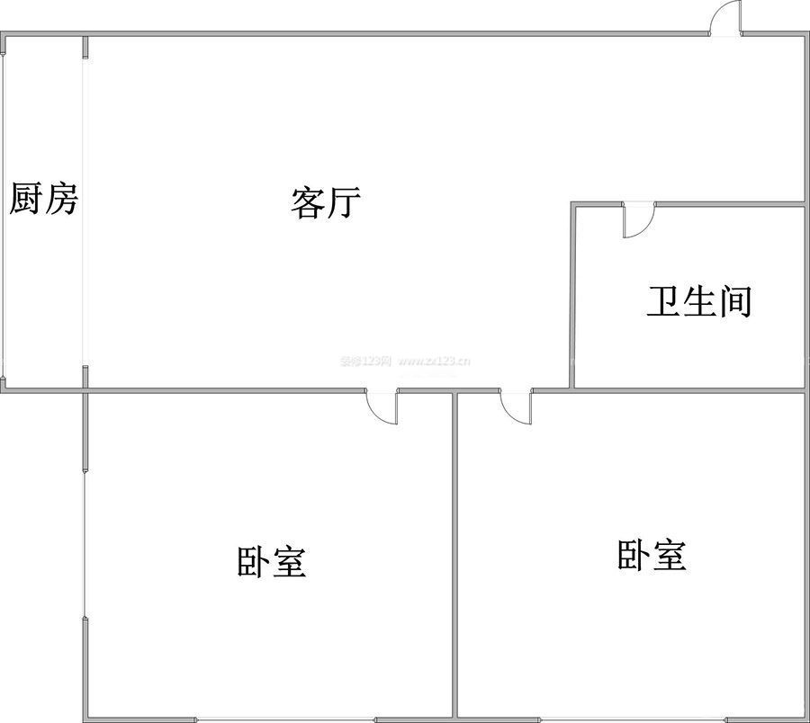 農(nóng)村二室一廳戶型圖陽臺改廚房設計