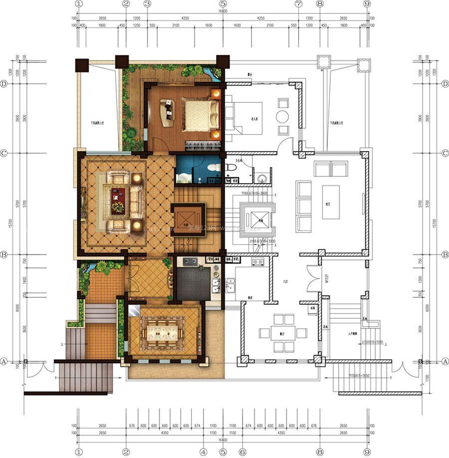 農村自建房雙拼小別墅戶型圖