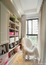 书房白色家具装修样板间