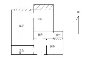 农村二室一厅户型图参考