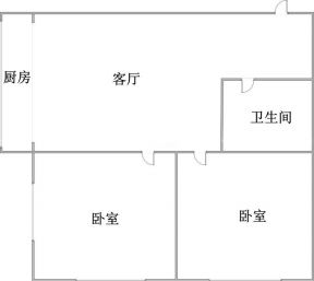 农村二室一厅户型图阳台改厨房设计