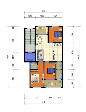 農村自建房長方形戶型圖大全 