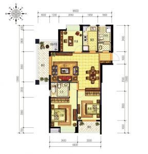 兩室可改三室長方形戶型圖大全 