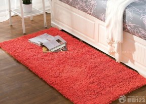 家庭卧室红色地毯贴图装修效果图