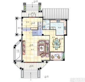 2023古典風格農村單層別墅戶型圖