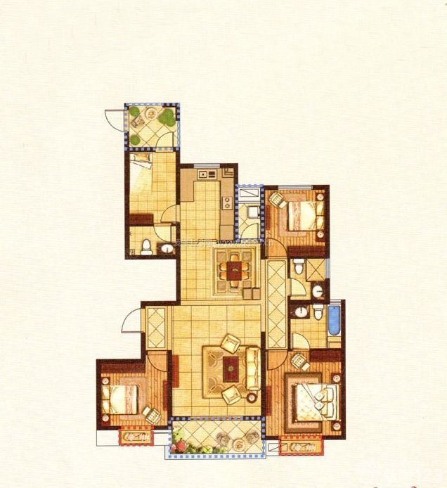 最新歐式風(fēng)格小戶型建筑圖