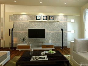 客厅液晶电视墙纸装修效果图