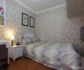 超小卧室花朵壁纸装饰效果图