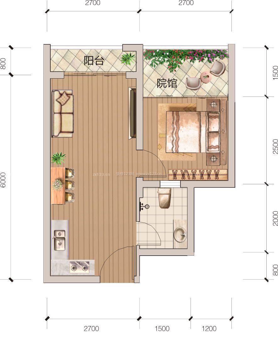 經(jīng)典地中海風(fēng)格度假別墅平面戶型圖 