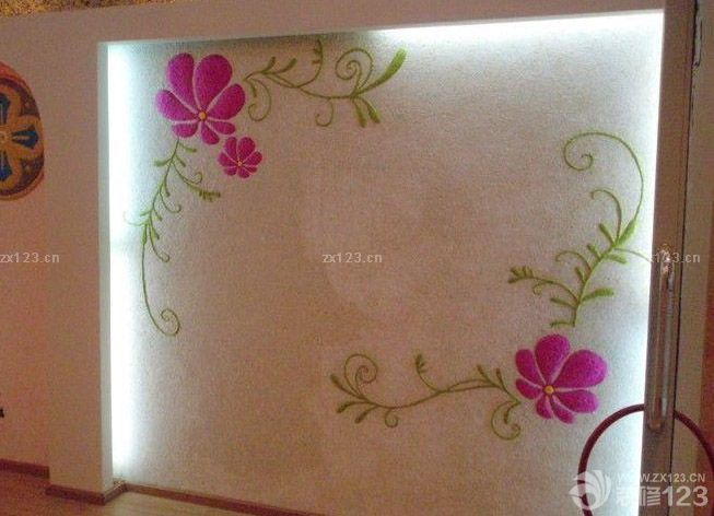 圖片不清楚，可分享的心是有的，也是最重要的。 背景墻是我們自己畫(huà)的，不是什么大作，但是自己動(dòng)手的成就感是不一樣的哦。 實(shí)際效果是綠點(diǎn)點(diǎn)的，手機(jī)像素怎么拍都不行，以后有時(shí)間，我借個(gè)相機(jī)拍一下，然后再傳上來(lái)讓大家看個(gè)夠。 床是以前的舊床了，也不太搭配，下個(gè)月準(zhǔn)備換掉，各位朋友給我推薦一下。