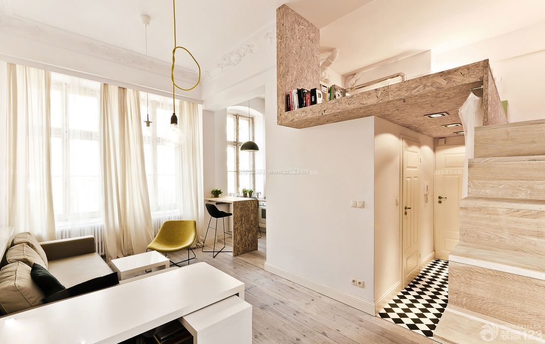现代风格35平小户型单身公寓设计图片