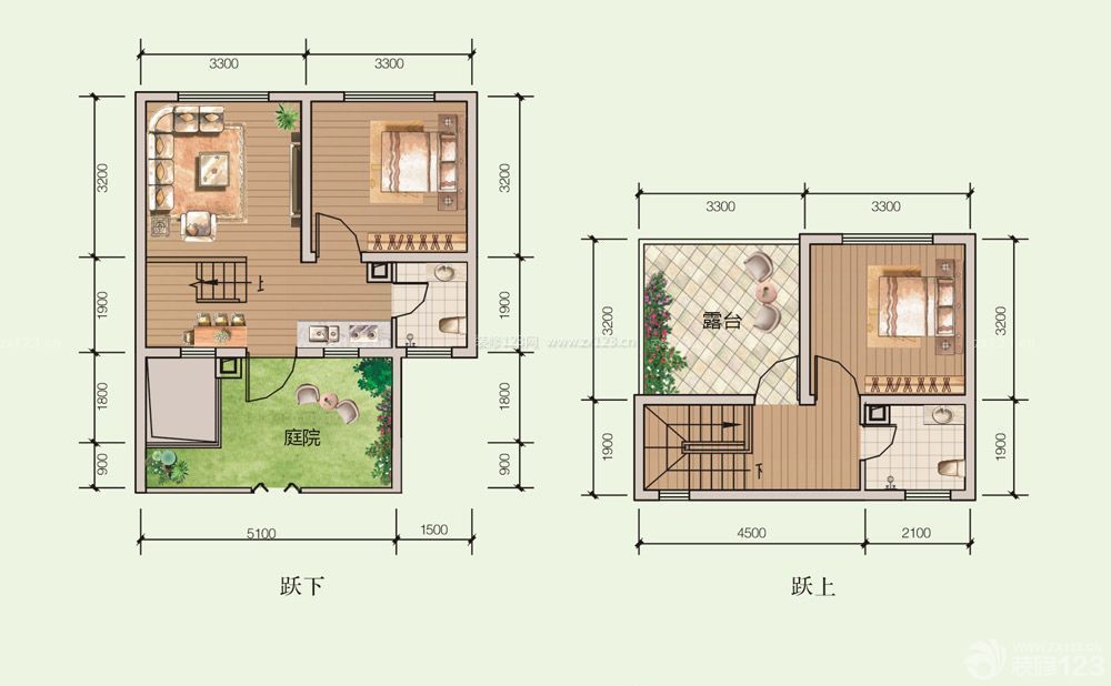 最新地中海風格度假別墅平面戶型圖