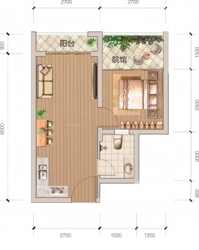 經典地中海風格度假別墅平面戶型圖 