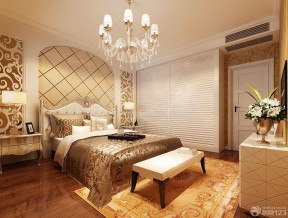 一室一厅欧式装修设计图 床头背景墙