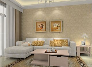 欧式一室一厅沙发背景墙装修设计图