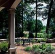 美式别墅室外园林景观设计图片