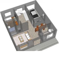 三维立体楼梯平面图