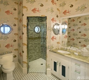 浴室门 瓷砖壁画