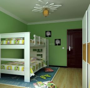 儿童卧室双层床装修效果图-每日推荐