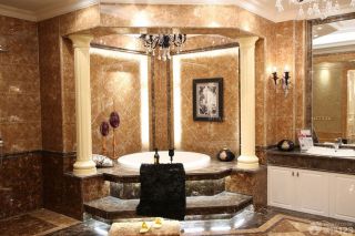 豪华浴室瓷砖渗花装修效果图欣赏