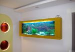 现代家居壁挂式鱼缸图片
