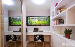 壁挂式鱼缸 小书房
