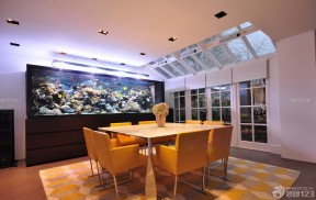 顶层阁楼壁挂式鱼缸效果图片