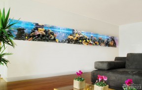 壁挂式鱼缸 室内客厅