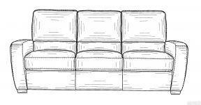 美式沙发立面图