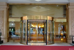 豪华酒店弧形自动门装修实景图